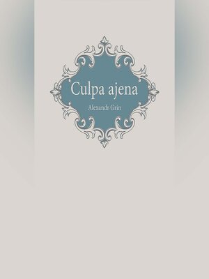 cover image of Culpa ajena
